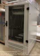 19"-Serverschrank SZB IT - 24 HE - 600 x 1000mm - perforierte Türen - lichtgrau