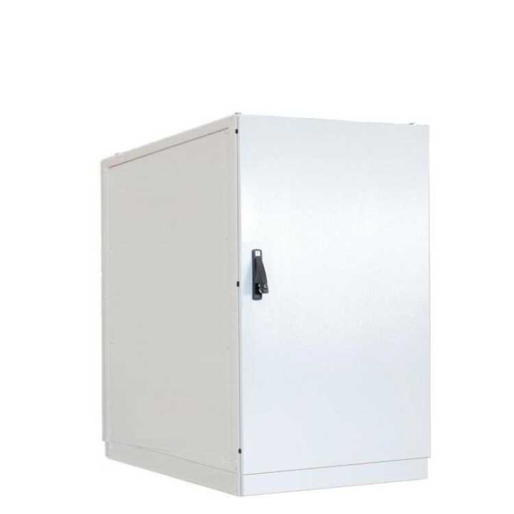 Serverschrank SZE2 mit Klimaanlage von Cosmotec/Stulz - Kühlleistung 300 bis 5600 W - 24 HE - 800x1000 mm - Vollblechtüren - Sockel - lichtgrau