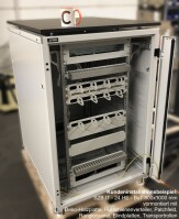 19"-Netzwerkschrank SZB IT - 42 HE - 600 x 800 mm - geteilte Doppel-Vollblechtüren - lichtgrau