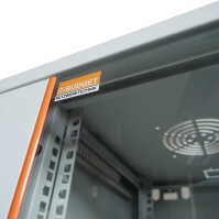 19"-Netzwerkschrank SWA von IT-BUDGET - 4 HE - BxT 570 x 450 mm - Sichttür - Seiten abnehmbar - Wand- + Standmontage - lichtgrau