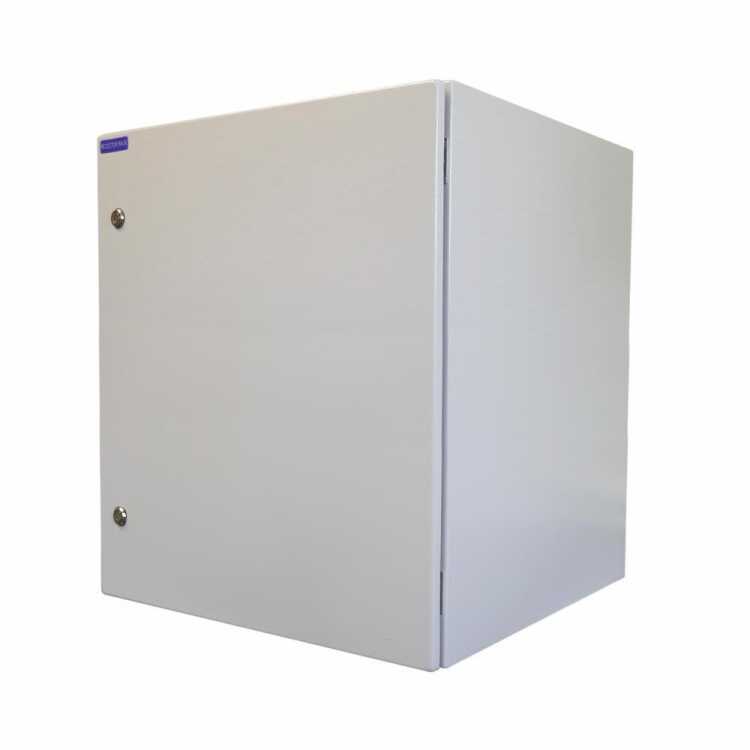 19"-Netzwerkschrank RESISTER Pro - IP66 für Outdoor + Industrie - Vollblechtür - 16 HE - 600x600 mm - lichtgrau