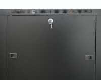 19"-Serverschrank SRK von IT-BUDGET - 42 HE - BxT 600x1000 mm - perforierte Doppeltüren vo + hi - Flatpack - schwarz