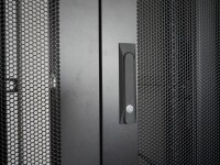 19"-Netzwerkschrank SRK von IT-BUDGET - Komplettset - 42 HE - BxT 800x800 mm - perforierte Doppeltüren vo + hi - 4 Aktiv-Lüfter - montiert - schwarz